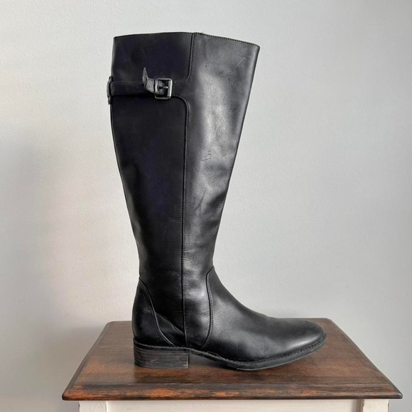 Sam Edelman Black Leather Boot Size 9.5 - Picture 1 of 8